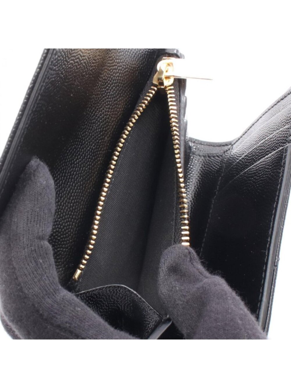 Saint Laurent Paris Trifold Wallet Monogram Leather - Picture 4 of 5